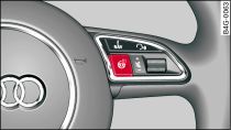 Steering column: Button for steering wheel heating